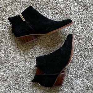 Franco Sarto Black Suede Boots